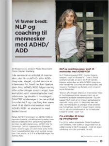 Forsideartikel fra DAKOBE nr. 281 2026 — NLP og coaching til mennesker med ADHD og ADD