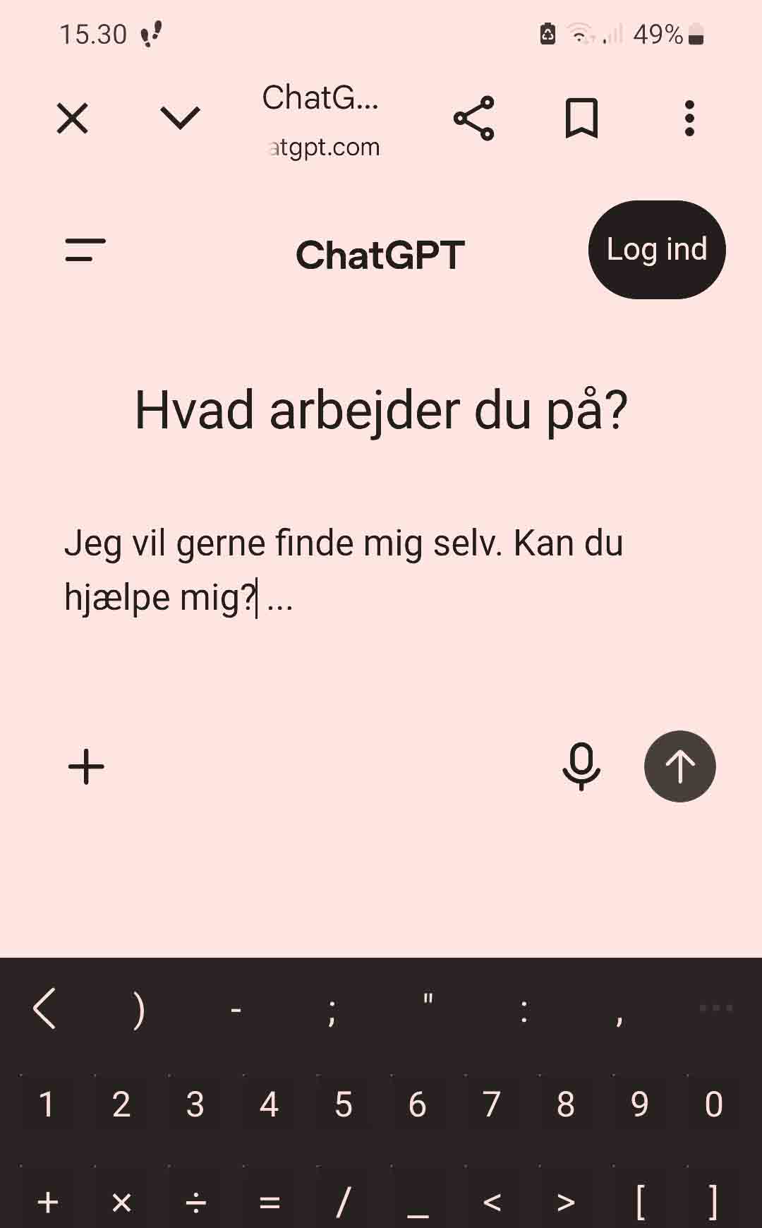 Ung person skriver til ChatGPT: Jeg vil gerne finde mig selv — AI som samtalepartner